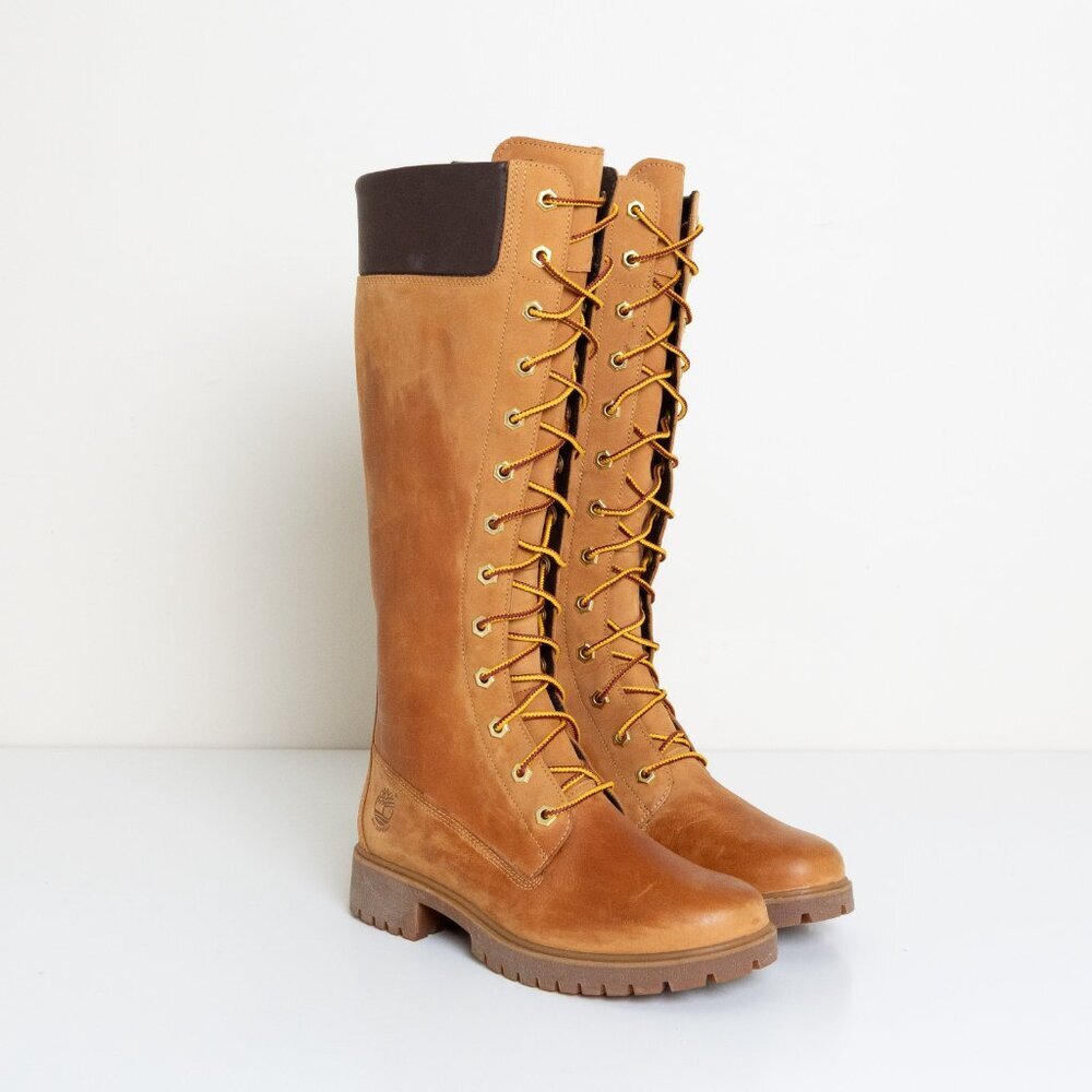 Timberland Premium 14 Inch Wheat Nubuck Leather Waterproof Boots 6.5 - Picture 4 of 16